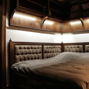 Stylowa sypialnia z drewna olchowego